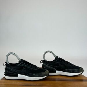 Kids Childrens Nike Waffle‎ One Black Suede Athletic Shoes Sneakers Size 1 Y GUC